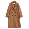 玳莎高端驼绒双面呢大衣女2023年冬季新款气质收腰中长款毛呢外套  DD39309 商品缩略图4