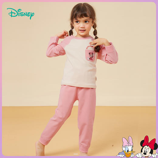 迪士尼童装女童套装可爱米妮保暖长袖家居服舒适柔软年秋新品ZD3CT003
 商品图1