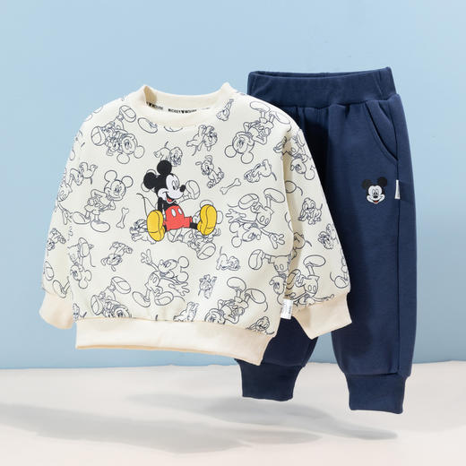 春秋男童卫衣卫裤套装米奇印花中大童运动休闲套装ZD3CT013
 商品图5