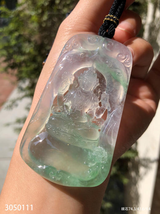 玻璃种飘翠度母素件【3050111】具体价格微信咨询 商品图5