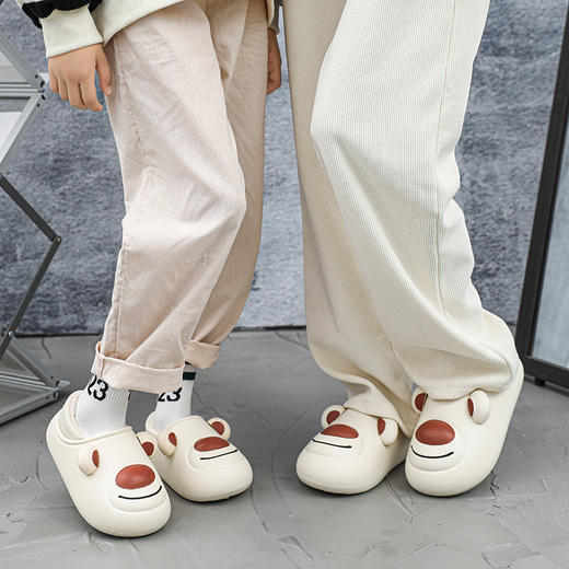 BULIQ莓莓熊亲子棉拖 家居棉拖可爱熊熊 加绒保暖 舒适柔软 商品图4