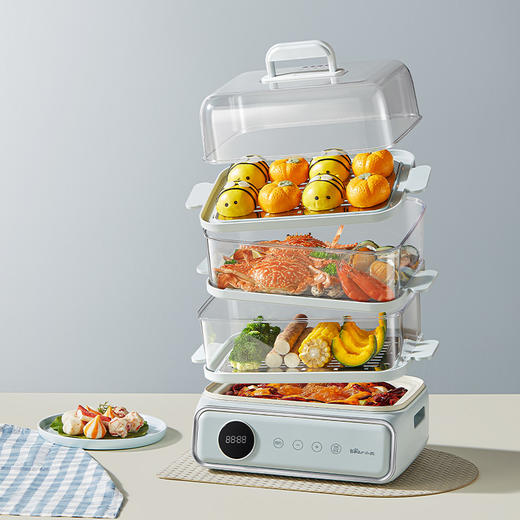 【小程序】小熊电蒸锅 蒸蛋器 蒸锅家用 电蒸笼 多功能早餐包子电热煮锅 大容量可预约定时不锈钢蒸盘DZG-P20W7 商品图8