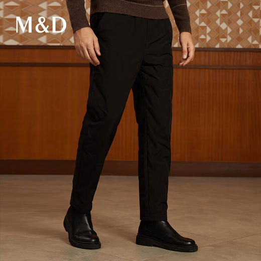 MD名盾羽绒裤男秋冬白鹅绒商务休闲直筒长裤厚款青年加绒保暖秋裤 商品图1