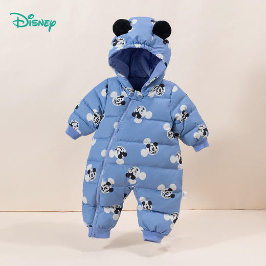 迪士尼秋冬新款防风保暖连体服男宝宝哈衣爬服234L959
 商品图3