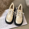 秋冬厚底【英伦风加绒小皮鞋】 系带学院风 保暖通勤乐福鞋 商品缩略图2