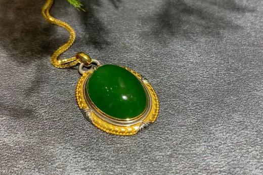 【御珠宫坊】金镶碧玉吊坠 商品图6