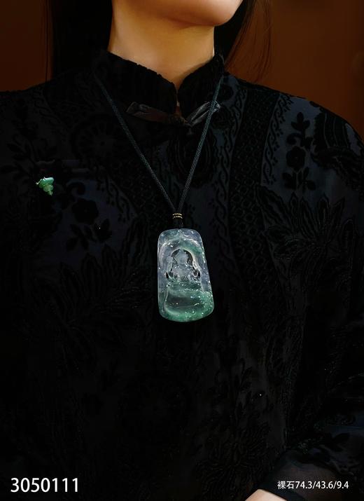 玻璃种飘翠度母素件【3050111】具体价格微信咨询 商品图4