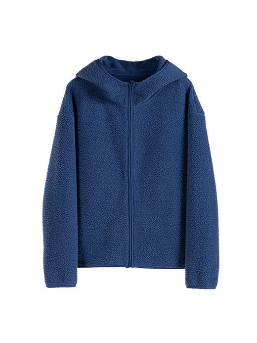 绽放924朵/抱抱连帽卫衣羊毛感天然长绒棉加厚保暖摇粒绒上衣外套 商品图3