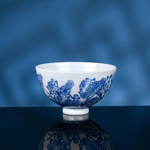 青花粉彩莲荷生香杯 商品图3
