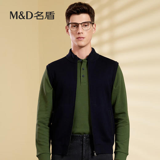 【商场同款】MD名盾针织背心男士秋冬新款拉链无袖保暖外套24554 商品图2
