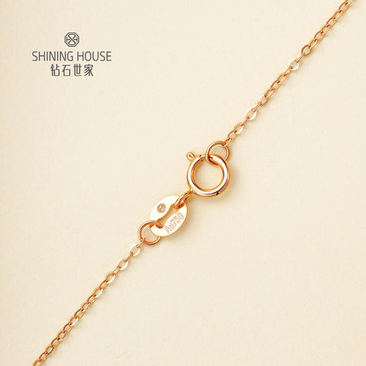 【时尚K金】钻石世家18K金项链 十字链 闪O链 肖邦链 18k金链 素链 （40-45CM可调节，约0.7克~1克） 商品图4