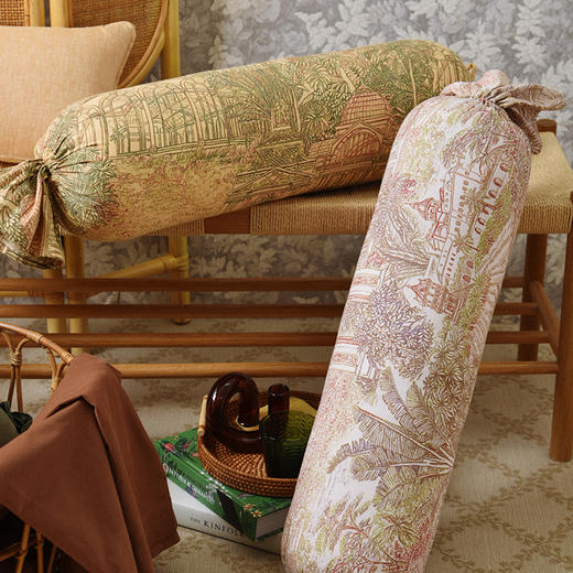 椰林绿意糖果枕卧室圆柱形侧睡枕 商品图1