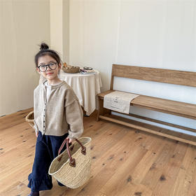 【儿童衣橱焕新生！质感柔软】童装秋季儿童秋装韩版毛衣开衫，上衣毛线衣男女童针织衫，质感柔软 舒适犹如贴身的温暖拥抱。简约设计彰显优雅， 透气性佳 暖秋必备-QQ