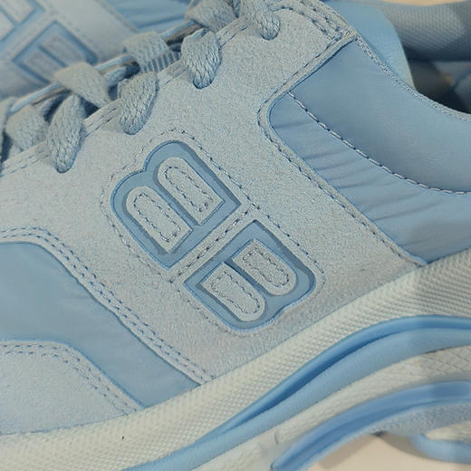 BALENCIAGA 巴黎世家 女士刺绣徽标网布老爹鞋 浅蓝色 710156 W3CU2 4045 商品图3