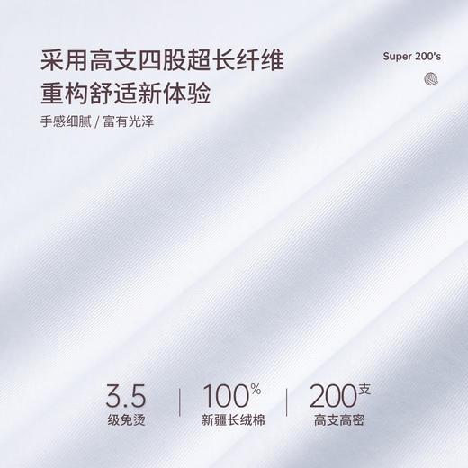 [总裁五号]200支纯棉商务行政DP免烫白衬衫高档四季230T0F609L 商品图5