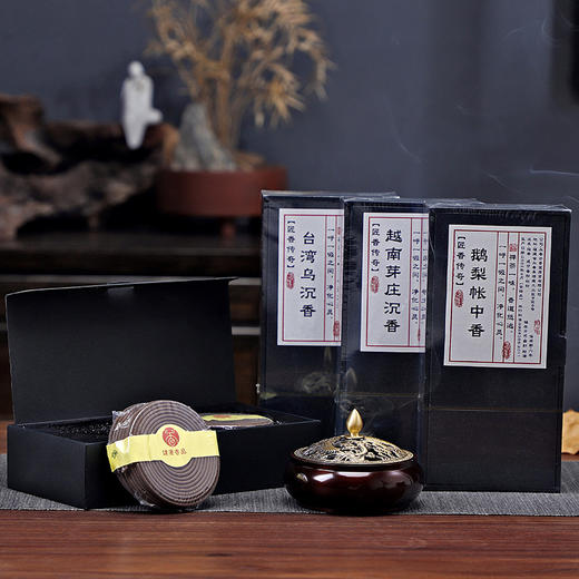 李师傅调香师四盒，鹅梨帐中香礼盒盘香越南芽庄沉香卧房睡眠香薰室内用香印度老山檀香熏 商品图0