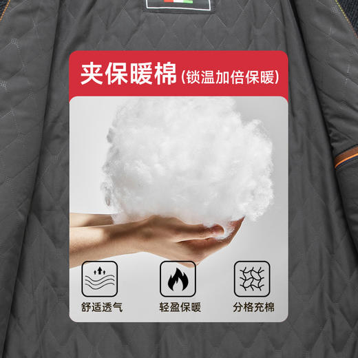 【新款DKP】大依优型大码男装翻领棉服夹克商务外套男休闲加肥加大夹克上衣胖子显瘦棉衣 商品图2