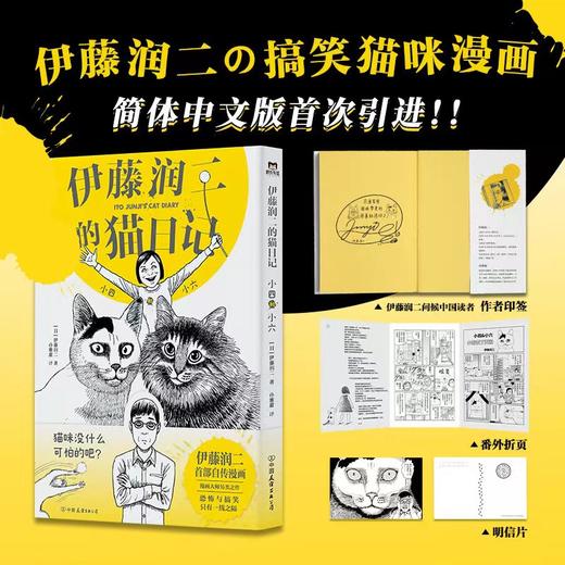 伊藤润二的猫日记：小四和小六 （伊藤润二首自传漫画，恐怖漫画大师绘制的搞笑猫咪漫画！ ） 商品图0