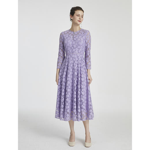 司歌蕾丝连衣裙优雅显瘦A881090 商品图4