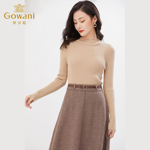乔万尼针织衫上衣女新品羊毛打底衫半高领EI4M620 商品图2
