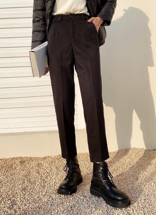 2007#加厚磨毛舒适毛呢烟管裤 商品图1