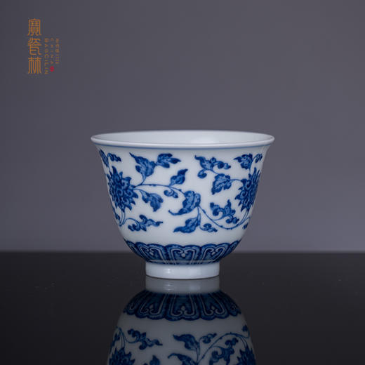 青花连理枝花神杯 商品图0
