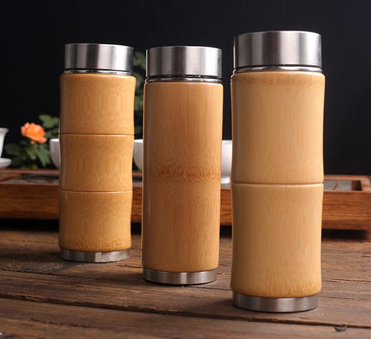 竹质304不锈钢保温杯°无节&二节&三节 商品图1