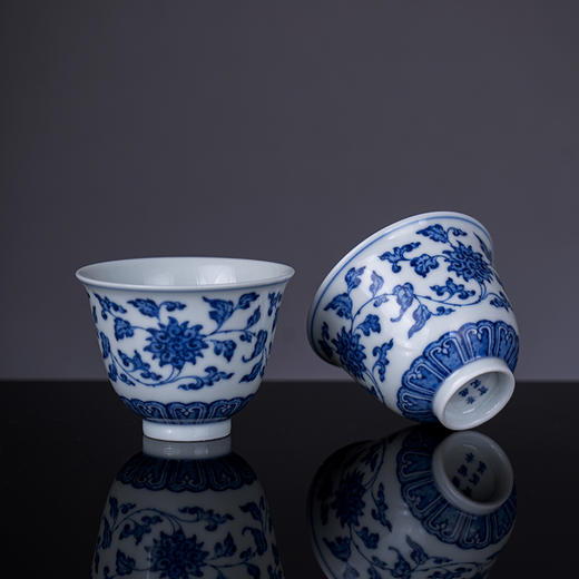 青花连理枝花神杯 商品图1