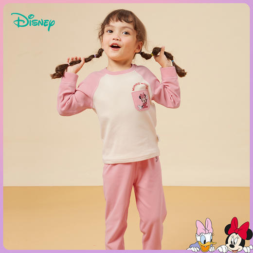 迪士尼童装女童套装可爱米妮保暖长袖家居服舒适柔软年秋新品ZD3CT003
 商品图3