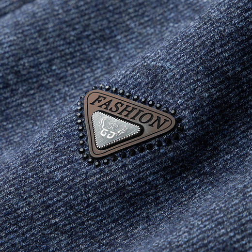 【加绒假两件】【新款DDS】大依优型大码加绒长袖Polo衫假两件弹力加肥加大胖子上衣男士T恤肥佬打底男装 商品图3