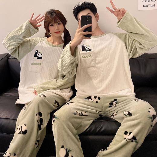 【秋冬必备！保暖家居服套装】情侣睡衣珊瑚绒秋冬卡通可爱，加厚加绒保暖家居服套装，珊瑚绒的材质让你感受温暖与柔软，加厚加绒设计更是给你全方位的呵护lm 商品图11