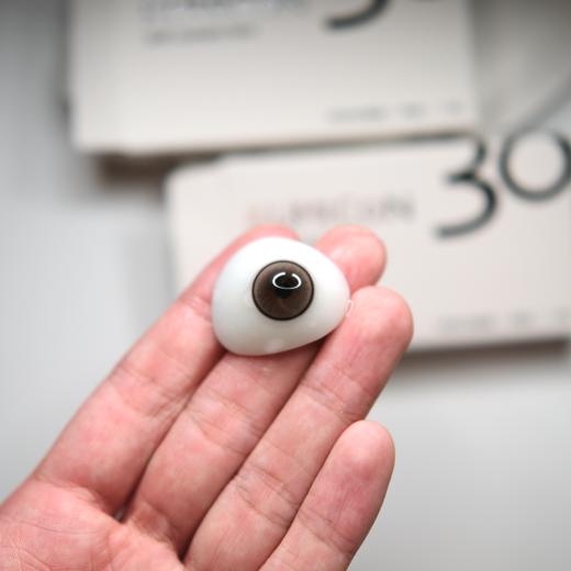 Kumicon旗下｜冰透琉璃&冰透咖啡｜14.0mm白狮参考着色中大直径  月抛  2片 商品图7