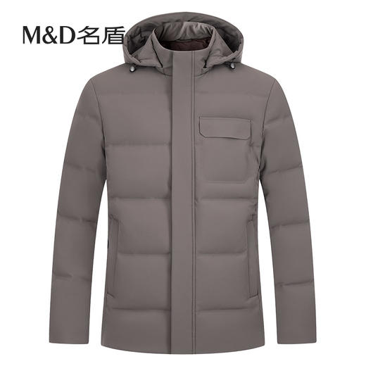 名盾名盾男士羽绒服秋冬新品厚款连帽商务休闲白鸭绒保暖外套25573 商品图0
