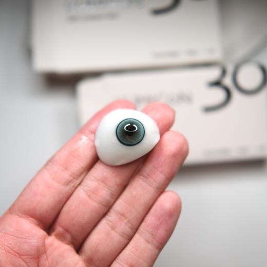 Kumicon旗下｜冰透琉璃&冰透咖啡｜14.0mm白狮参考着色中大直径  月抛  2片 商品图1