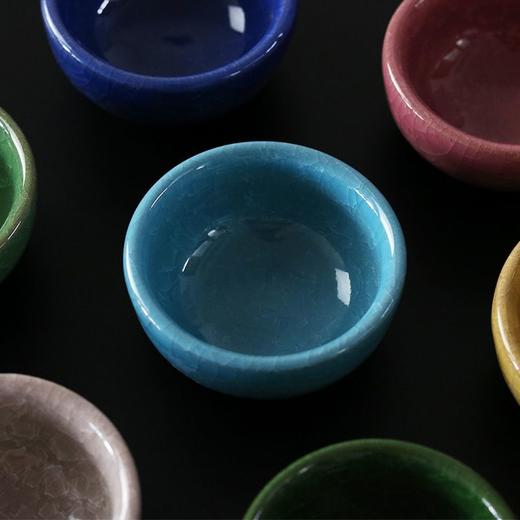 文房四宝小笔洗水碟水碗砚台毛笔茶杯五彩冰裂杯子陶瓷多功能墨碟 商品图3