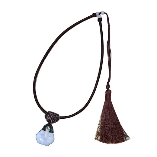 翡翠玉石 如意连心结 精油扩香项链 商品图7