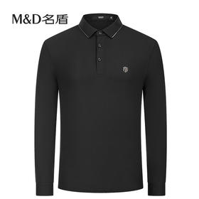 MD名盾男士长袖polo衫秋冬新品商务休闲中青年翻领长袖上衣11596