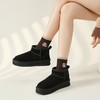 ZHR雪地靴女2023秋季新款时尚可爱休闲百搭加绒饼干底纹平口短靴 商品缩略图5