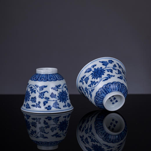 青花连理枝花神杯 商品图3