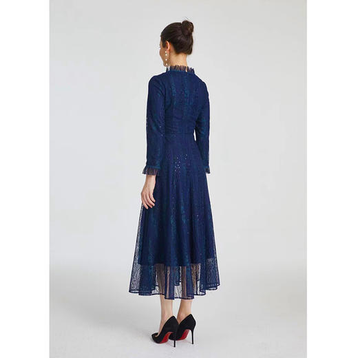 司歌蕾丝修身长袖连衣裙A881136 商品图3