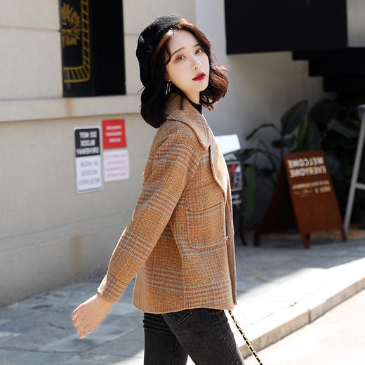 短款毛呢外套，气质修身显瘦呢子上衣HR-MS1813 商品图2