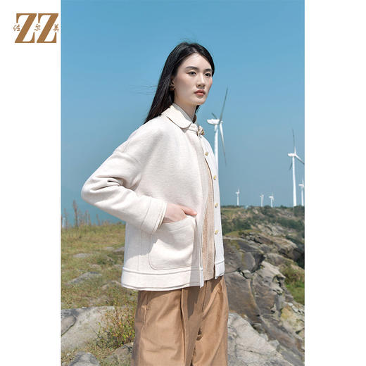 佐尔美2021冬季新款 时尚气质针织羊毛中褛外套女E14ZD12 商品图1