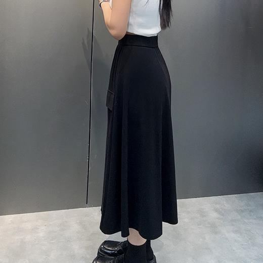 212WS高腰A字捏褶法式半裙30904（黑） 秋季 312113032105 商品图2