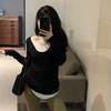 芥末绿针织衫【宽松设计感修身毛衣】假两件内搭 秋冬长袖打底衫 商品缩略图3