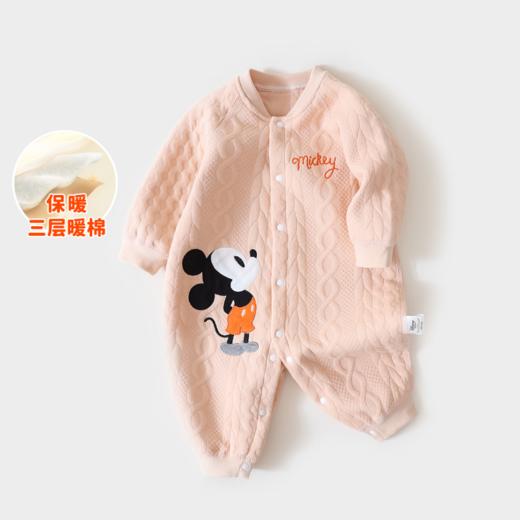 秋冬新款夹棉侧开连体衣柔软舒适哈衣打底衣爬爬服ZD4CL003
 商品图5