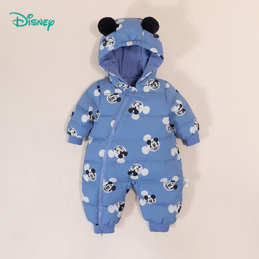 迪士尼秋冬新款防风保暖连体服男宝宝哈衣爬服234L959
 商品图4