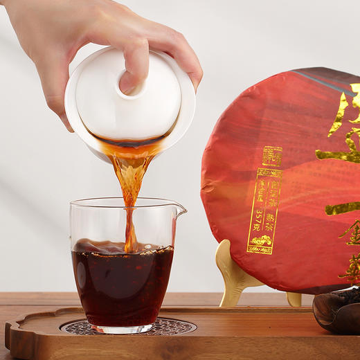 云海复兴号丨盛世金华 普洱熟茶 勐海布朗山熟普 2013年原料 357g 商品图2