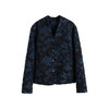 绽放848朵/高端浮雕提花羊毛棉服蓝黑花时尚复古显瘦短外套西装 商品缩略图3