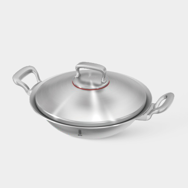 睿翼系列-32cm双耳圆底胀盖中式炒锅