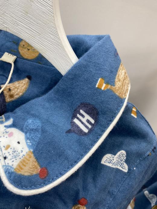 反季5折清仓/松植屋男童《滑板狗》长袖绒布套装儿童全棉绒布睡衣家居服 清仓款不退换 介意者慎拍！ 商品图3